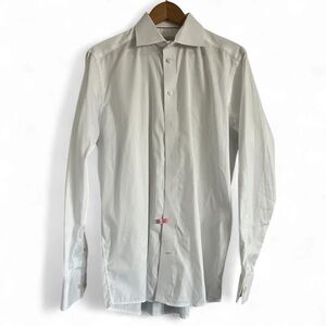 Eton Contemporary Button Up Dress Shirt Mens 15 3/4 40 White Long Sleeve
